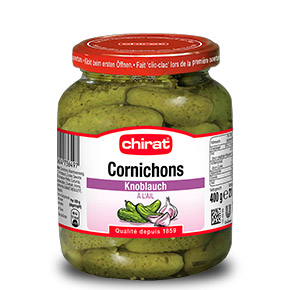 Chirat Cornichons Knoblauch 400g