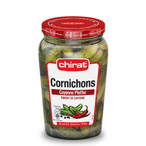 Chirat Cornichons mit Cayenne Pfeffer 210g
