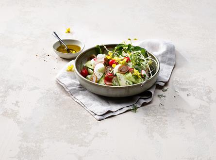 Gurken-Radieschen-Salat mit Kirschen | Chirat Rezept