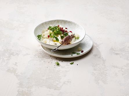 Lammspiess mit Blumenkohl-Taboulé | Chirat Rezept