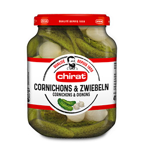 Chirat Cornichons mit Zwiebeln 415g
