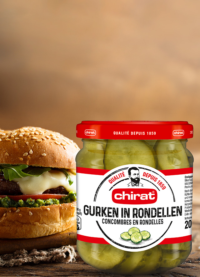 Die neuen Chirat Gurken in Rondellen