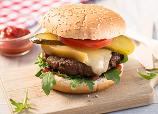 Unser Raclette-Burger